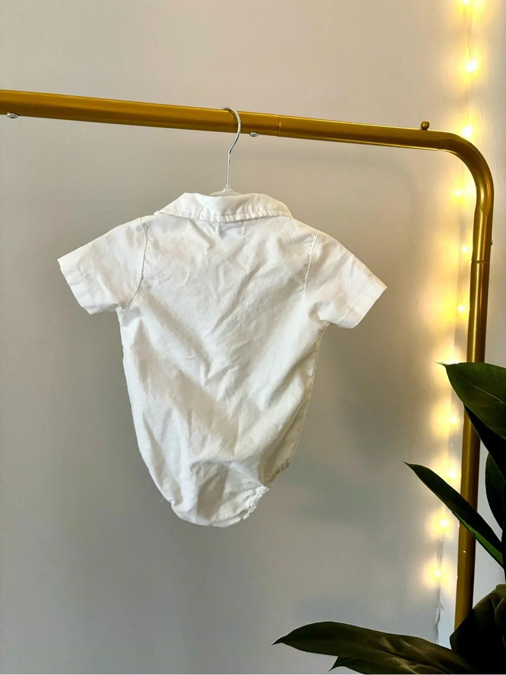 White Anchor Polo One-Piece Bodysuit for Kids by Sperry